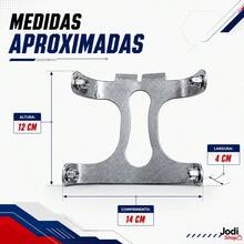 Suporte Paralama Dianteiro para Moto CG Titan Fan com Acabamento Prateado e Porcas Acopladas - A - Visão 3