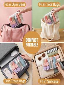1/11pcs Macaron Color Travel Refillable Dispenser Bottle Set, Includes Funnel And Scraper, Leak-Proof Space-Saving Easy To Fill, Suitable For Business Trips, Camping, Vacation, Office Workers, Students, New Year, Mother's Day, Graduation Gifts - Upgraded Version - View 7