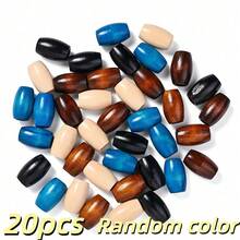 20顆 19X30mm 大孔天然木製手工珠，桶形木製散珠隔珠，可用於珠寶製作、手鍊、項鍊、DIY捕夢網 - 橢圓 - 查看 10