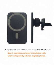 15W Universal Fast Charging Magnetic Wireless Car Phone Holder - Strong Suction Cup, One-Click Installation, Universal Compatibility, Seamless In-Car Navigation Charging, Compatible With IPhone/ Smartphones, Fast And Convenient - Multicolor - View 5