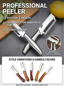 2/1pc Multi-Function Peeler, Stainless Steel Fruit And Vegetable Peeling Tool, Green Onion Shredder, Dual Blade Potato Peeler, Hanging Hole Portable Design. Suitable For Carrots, Potatoes, Sugarcane, Pumpkin And Other Fruits And Vegetables, Essential Kitchen Tool, Holiday Gift For Women, Mothers, Teachers. - Silver - View 10