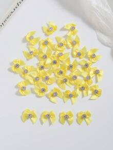 50pcs 2.5cm Mini Satin Ribbon Bows With Rhinestones, Multicolor Small Decorative Bows For DIY Hair Accessories, Doll Dressing, Gift Wrapping - View 35