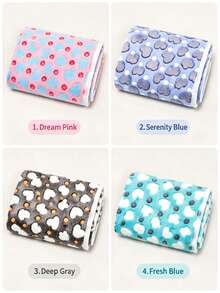 1pc Cute Cloud Paw Print Flannel Pet Blanket, Super Soft Warm Multi-Use Sleeping Mat Cover For Small Medium Dogs Cats, Washable Sofa Couch Protector Throw Blanket All Season - M (60cm*40cm) - View 6