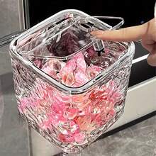1 Stück klarer Kunststoff-Wäschepod-Spender mit Klappdeckel, fasst 120+ Pods, transparenter Desktop-Organizer für Waschraum-Aufbewahrungslösung, Waschmittelbehälter - Übersicht 6