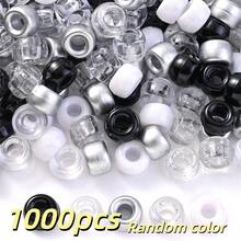 100/1000顆 6x9mm 彩色小馬珠套組 壓克力大孔珠 適用於辮髮、髮編髮珠 DIY 手鍊項鍊耳環手工藝派對裝飾 - 彩色 - 查看 27