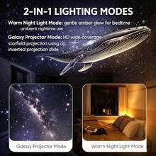 2-In-1 Starry Sky Projection Lamp, Includes 13 Interchangeable Projection Slides, Adjustable Brightness, 360° Rotatable Design, USB Powered RGB Night Light, Suitable For Car, Bedroom And Living Room Decoration - White - View 6