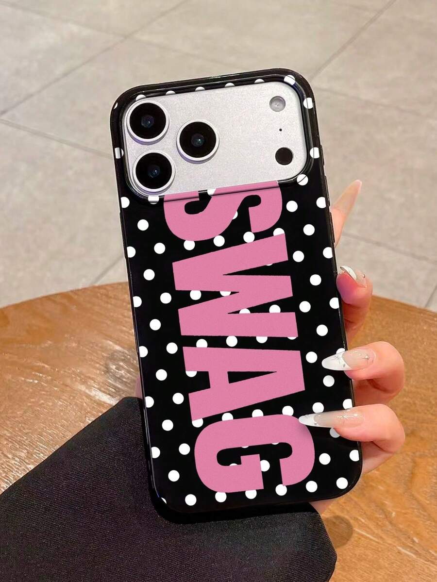 波點 SWAG 手機殼,適用於 iPhone 17、17 Pro、17 Pro Max、16 Pro、16 Pro Max、14、15、16、13、14、15、12、11 Pro Max、Plus,亮面、耐用、防刮、時尚美觀,完美禮物 - 彩色 - 查看 1