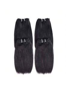 8 Inch Short Human Hair Bundles Natural Color Bundles 12A Brazilian Virgin Hair Unprocessed Straight Human Hair Bundles(8"8"8"8") - Natural & Black - View 12