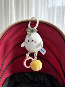 1pc Newborn Baby Plush Rattle Doll, Cute Fruit Embroidery Hanging Ornament With Bell, Portable Grip Training Windchime Soother Doll With BB Sound And Rattle, Suitable As Stroller/Car Seat Accessory, Newborn Gift - Multicolor - View 16