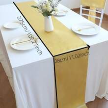 2pcs 28*275cm 11.02*108.27inch Royal Blue Satin Table Runner, High Density Hemmed Edge, Hotel Wedding Dining Table Decor, Polyester Solid Color Tablecloth (Multiple Colors Available). - Multicolor - View 19