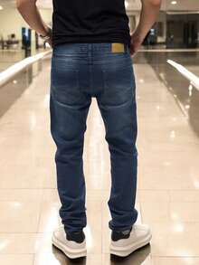 Men's Slim Fit Denim Jeans With Elastane And Lycra - 博爾頓藍調 - 查看 3