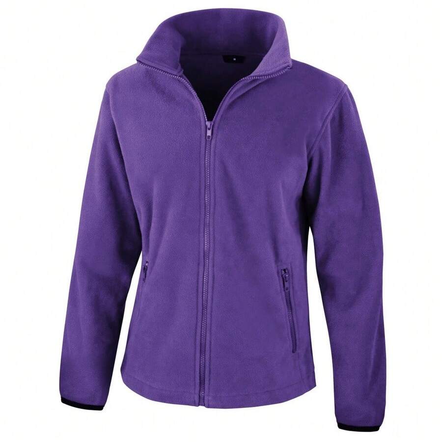 Result Womens/Ladies Core Fashion Fit Fleece Top/Full Zip Jacket - Purple - View 1