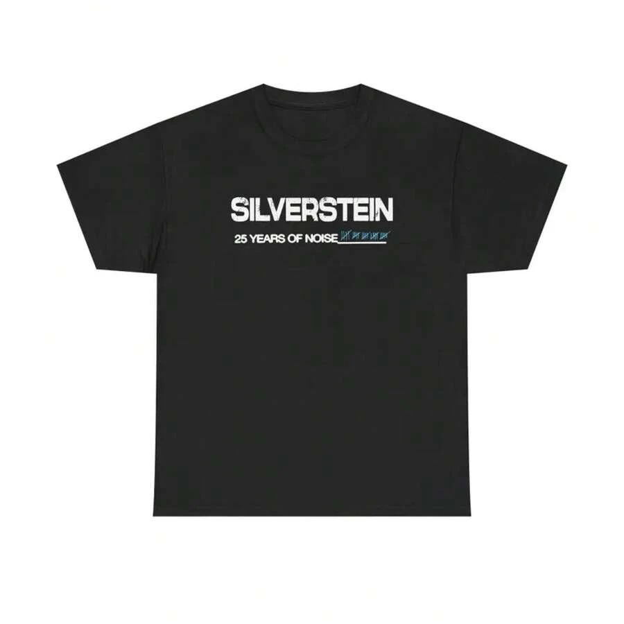Camiseta Silverstein 25 Años de Ruido, Camiseta de Gira de Aniversario, Camiseta Gráfica de Banda Emo Post Hardcore, Mercancía para Fans de Silverstein - Color 1 - Ver 1