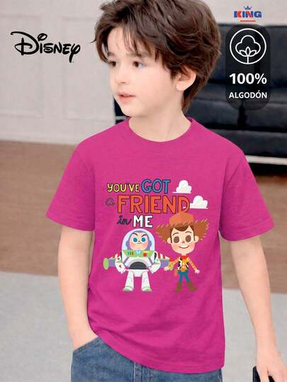 Original Disney "Toy Story" You've Got A Friend In Me! T-Shirt. The Cutest And Most Fun T-Shirt For Boys – 100% Cotton, Super Soft, Cool And With An Irresistible Friendship Style