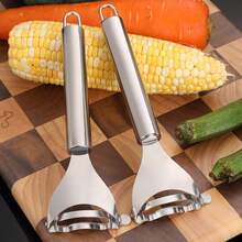 Multifunctional Stainless Steel Corn Peeler, Manual Fast Corn Kernel Remover, Durable Kitchen Tool For Home Use - Silver - View 11