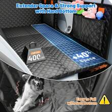 6pcs Pet Car Seat Support Boards, Dog Travel Anti-Dirt Car Back Seat Extension Mat - Black - View 4