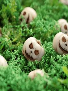 20/10/3pcs Halloween Mini Pumpkin Decorations, White Pumpkin Figurines, Horror Party Favors, Suitable For Home, Fish Tank, Micro Landscape, Flower Pot, Desktop, Halloween Decor Items - Multicolor - View 7