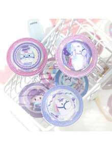 Highly Attractive Creative Badge Series Stickers, Decorative 3D Glitter Stickers For Kids Pencil Box, Phone Case DIY - Multicolor - View 3