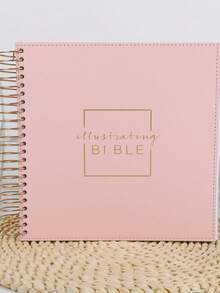 Pink Foil Coil Bound Notebook, Faith Study Journal, Women's Church Reading Sketchbook - A - View 5