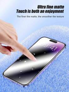 2片裝陶瓷磨砂防窺螢幕保護貼，相容 iPhone 17 Pro Max/17 Pro/17 Air/17/16 Pro Max/16 Pro/16 Plus/16/15 Pro Max/15/14/13/12 及其他機型，觸控順滑無延遲，磨砂質感帶來更絲滑操作感，精準開孔設計易於貼附且不干擾手機殼，有效防止指紋與刮痕，支援基礎防水功能 - 黑色 - 查看 6
