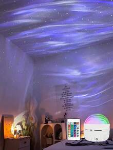 1件星空投影燈 銀河投影燈 海洋波紋水波燈 臥室小夜燈投影燈 成人遊戲室水燈 家劇院天花板裝飾 聖誕禮物 - 彩色 - 查看 7