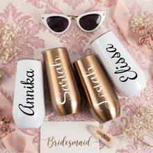 MerexSync Copa de champán, Taza aislada para dama de honor, Taza aislada personalizada, Copa de vino para dama de honor, Taza aislada personalizada, Invitación para dama de honor, Multifuncional, Decorativa, Reutilizable, Exquisita, Elegante, De alta calidad, Colorida, Moderna, Personalizada, Única, Regalo de cumpleaños, Despedida de soltera, Decoración de graduación, Regalo para maestro, Accesorio festivo - multicolor - Ver 9