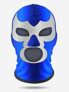 酷炫男士墨西哥 Lucha Libre 面具，防汗貼身英雄印花全臉拉法帽，牛奶絲透氣格鬥面罩，適合演員，趣味摔跤服飾配件，適用萬聖節派對、Cosplay 與角色扮演 - 彩色 - 查看 18