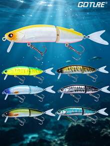 GOTURE 2 Segment Jointed Swimbaits, Fishing Lure Attractive Lightweight Bold Fake Floating Minnow For Bait Multicolor Slow Sinking For Freshwater Saltwater Angling. - Multicolor - View 2