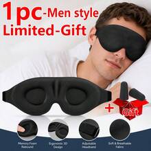 Unisex 3D Contoured Sleep Mask, Groove Molded Design Memory Foam Light Blocking Eyemask, Soft Comfortable For Travel Yoga Nap - Multicolor - View 13