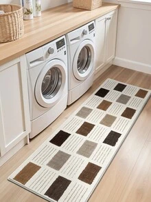 DAJIANG 1pc Anti-Slip Bottom Comfortable Floor Mat, Hallway Runner Rug, Kitchen Mat, Machine Washable Easy Clean Thick Plush Carpet, Home Decor - Multicolor - View 5