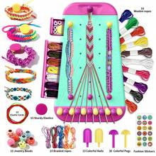 Girls Handmade Woven Rope Bracelet Making Kit, Children's Art Friendship Bracelet DIY Handmade Jewelry Set, Birthday Christmas Holiday Gift - Multicolor - View 2