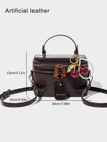 Niche Design Fashion Forward Faux Leather Handbag, Vintage Exquisite Crossbody Bag, Suitable For Commuting And Dating - Coffee - View 4