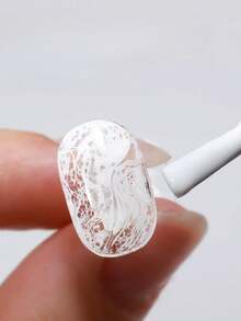 HEFENNA 1pc White Sea Wave Bubble Gel Polish For Quick Marble-Effect Blending. - Multicolor - View 4