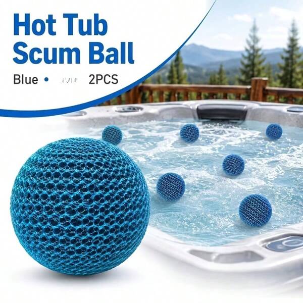 1pc-Summer Home Swimming Pool Cleaning Ball, Hot Tub Dirt Absorbing Ball, Swimming Pool Dirt Adsorption Ball, Hot Spring Hot Tub Dirt Sponge, Reusable Hot Tub Oil Absorbing Sponge, Washable Floating Filter, Accessory To Keep Swimming Pool Water Clear And Clean. Summer Party Swimming Pool Cleaning Sponge