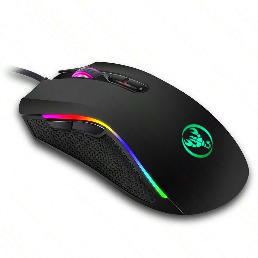 A869 HXSJ RGB Gaming Mouse, Wired Gaming Mouse With 4-Level Adjustable DPI Up To 3200dpi - View 1