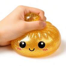 Dumpling Squishy Toy With Steamer Box, Gold Glitter Slow Rising Fidget Squishies, Squishy Sensory Toys For Classroom, Stress Relief Anxiety Fidgets For Adults Kids, Kawaii Food Shaped Collectible Squishies, Party Favors, Soft Pinch Gift, Gold - 金色 - 查看 9