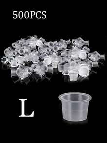 100/500/1000 piezas Tapas de Taza de Tinta de Tatuaje JellyfishPro (Con Base), Tazas de Tinta de Tatuaje Desechables, Juego de Suministros de Tatuaje - transparente - Ver 8