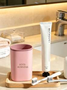 Customizable Name Text 3D Heart Travel Toothbrush And Toothpaste Storage Box, Pink 3D Heart Print Portable Toothbrush Storage Tube, Compact All-In-One Dust-Proof Cup With Lid, Suitable For Commuters, Students, Couples, Business Travelers, Short-Trip Travelers And Gift Customization Buyers, Short-Term Business Trips, Outdoor Travel, Campus Dorm Life, Hotel Stays, Home Use For Toothbrush And Toothpaste Storage, Compact Size Takes Up Little Luggage Space - Multicolor - View 9