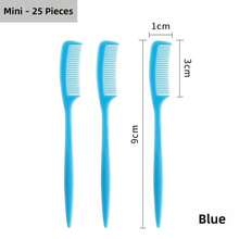 Mini Eyebrow Comb Comb, Colorful, Compact, Portable Eyelash Comb, Eyelash Beauty, Eyebrow Brush, Small Comb, Manufacturer Wholesale - Blue (25pcs/package) - View 11