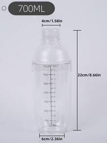 1 buah Gelas Pengocok Bertingkat Resin Transparan 350ml/700ml Perlengkapan Teh Susu, Peralatan Pengocok Koktail, Gelas Pengocok untuk Kedai Teh Susu, Gelas Pengocok PC, Cocok untuk Penggunaan di Bar dan Rumah, untuk Koktail dan Teh Susu, Teh Lemon - View 7
