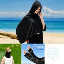 Cooling Hooded Cape , Burnoose,Super Absorption, Fast Drying , Used For Outdoor Works Sun Protection, Beach, Fitness, Hiking Fishing And Other Long-Term Sun Protection Cape, Cloak. Excellent Cooling Beach Towels For Hot Weather , Sun Protection Set - Multicolor - View 18