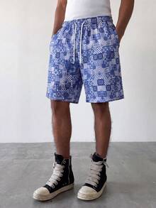 MAISONFOX Men's Casual Ditsy Floral Drawstring Waist Shorts, Summer Beach Vacation Shorts Streetwear Holiday Couple/Husband Gift Anniversary Gift - Multicolor - View 6