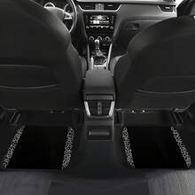4pcs/2pcs Black Leopard Print Car Floor Mats, Made Of Non-Slip Polyester Fiber, Suitable For The Interiors Of Sedans, SUVs, Trucks And Other Vehicles, Car Accessories. - Floor Mats - View 2