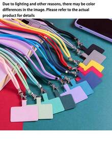 Cordón ajustable para teléfono móvil, opciones de multicolor, clip antiperidida de función completa - Multicolor - Ver 1