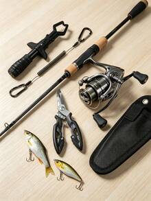 釣魚鉗與魚夾套組 釣魚人多功能釣魚裝備 鉤子移除器 冰釣工具 飛釣裝備 男士禮物 - 彩色 - 查看 6