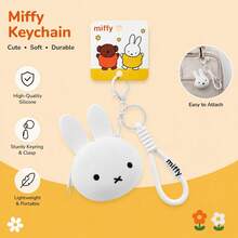 Miffy/Boris 系列收納袋，多色可選，可愛卡通角色設計，完美日常配件，適合 Miffy/Boris 粉絲的絕佳禮物 - 白色 - 查看 7