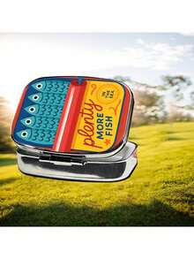 1pc Vintage Herring Theme Metal Pill Box Storage - 2 Compartment Ocean Theme Medication Storage Box With Herring Design, Portable And Durable, Suitable For Home, Travel, Wallet - Unique Gift For Herring Lovers, Wallet Pill Box, Travel Medication Storage - Multicolor - View 5