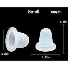 Silicone Tattoo Ink Cups 100PCS S/L Sizes, Bendable Pigment Caps, Non-Crack Ink Holders For Tattoo & Microblading - View 10