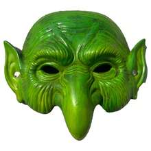 Halloween Carnival Party Stage Easter Carnival Party Realistic Witch Mask Cosplay Green Witch Mask - Multicolor - View 9