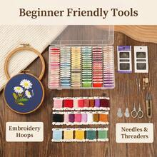 120/80/40 Colors Embroidery Thread, Colorful Cross Stitch Thread, Embroidery Thread Set, Beginner Embroidery Kit, DIY Handmade - A - View 2